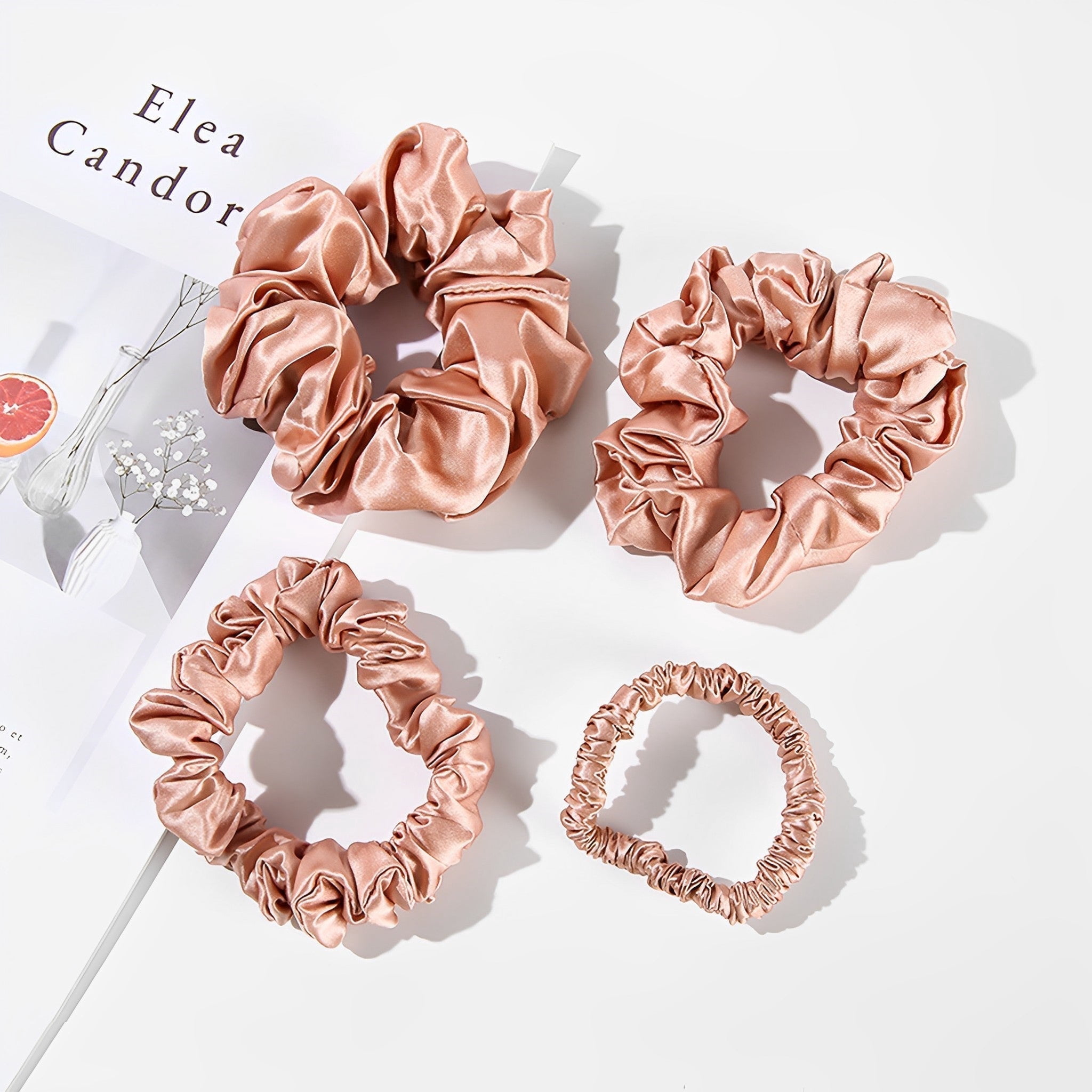 22 Momme Luxury Silk Scrunchies Set 4-Pack
