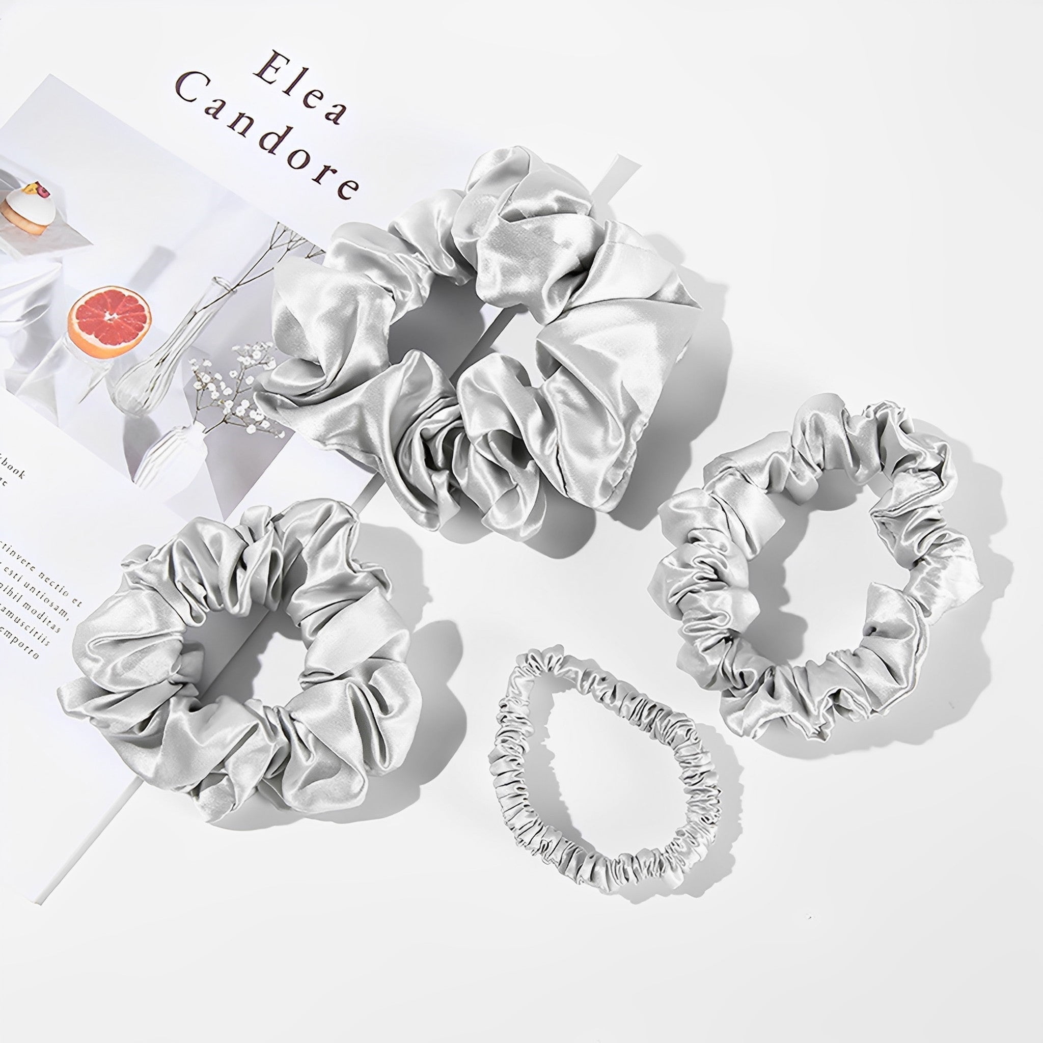 22 Momme Luxury Silk Scrunchies Set 4-Pack