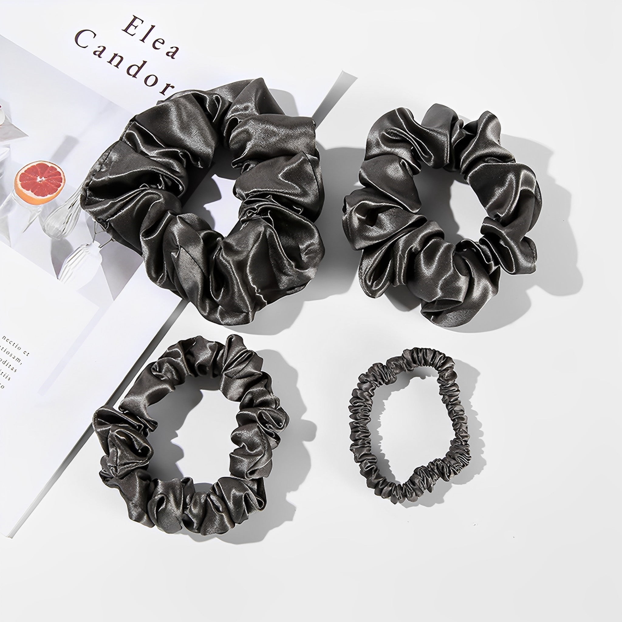 22 Momme Luxury Silk Scrunchies Set 4-Pack