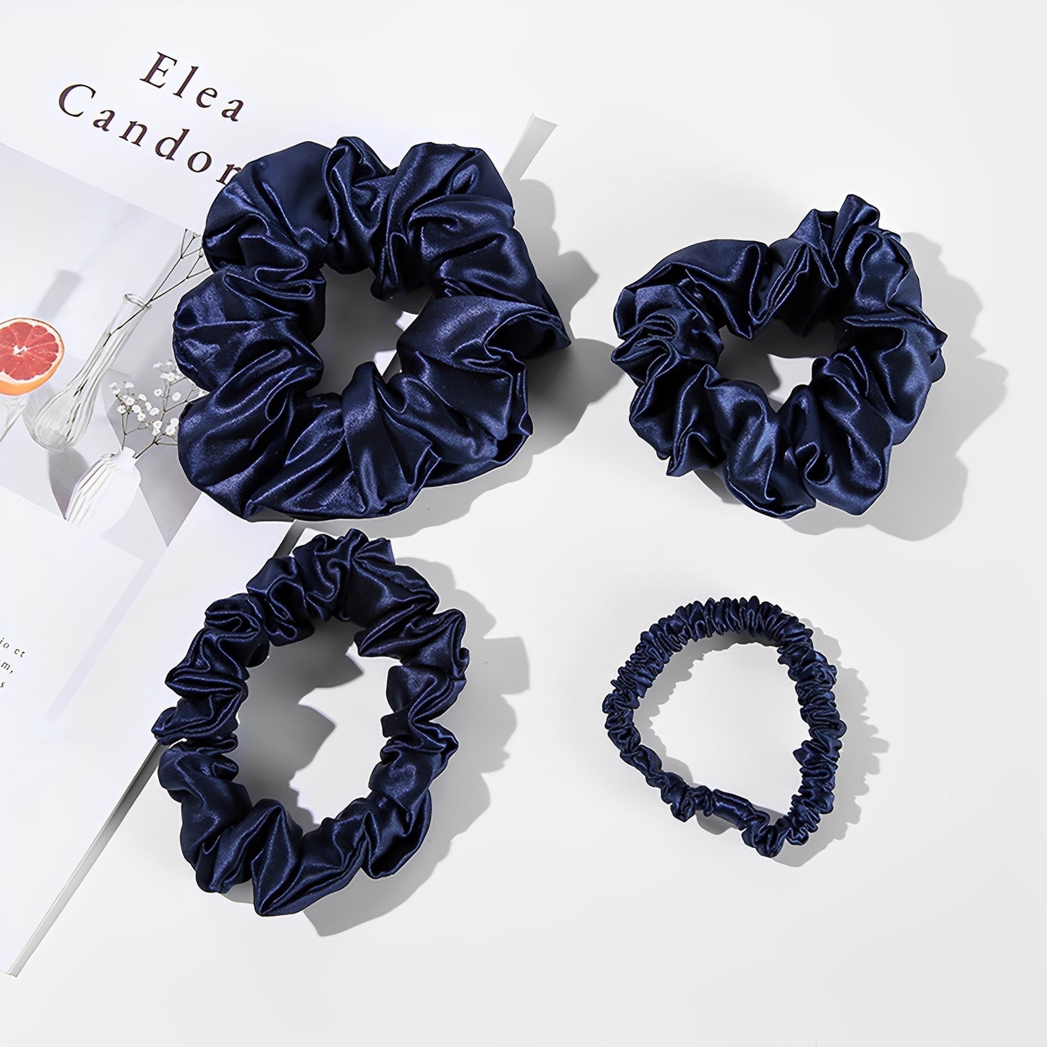 22 Momme Luxury Silk Scrunchies Set 4-Pack