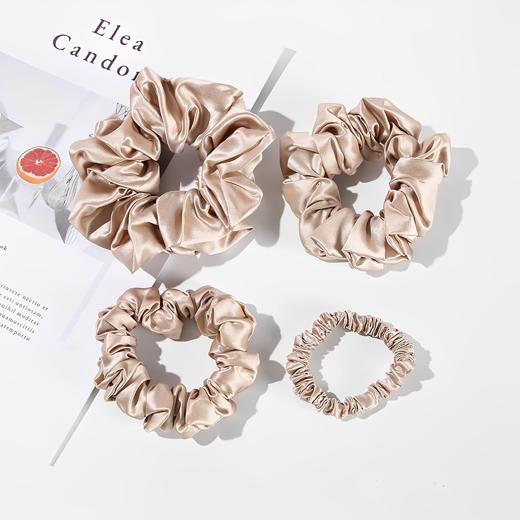 22 Momme Luxury Silk Scrunchies Set 4-Pack