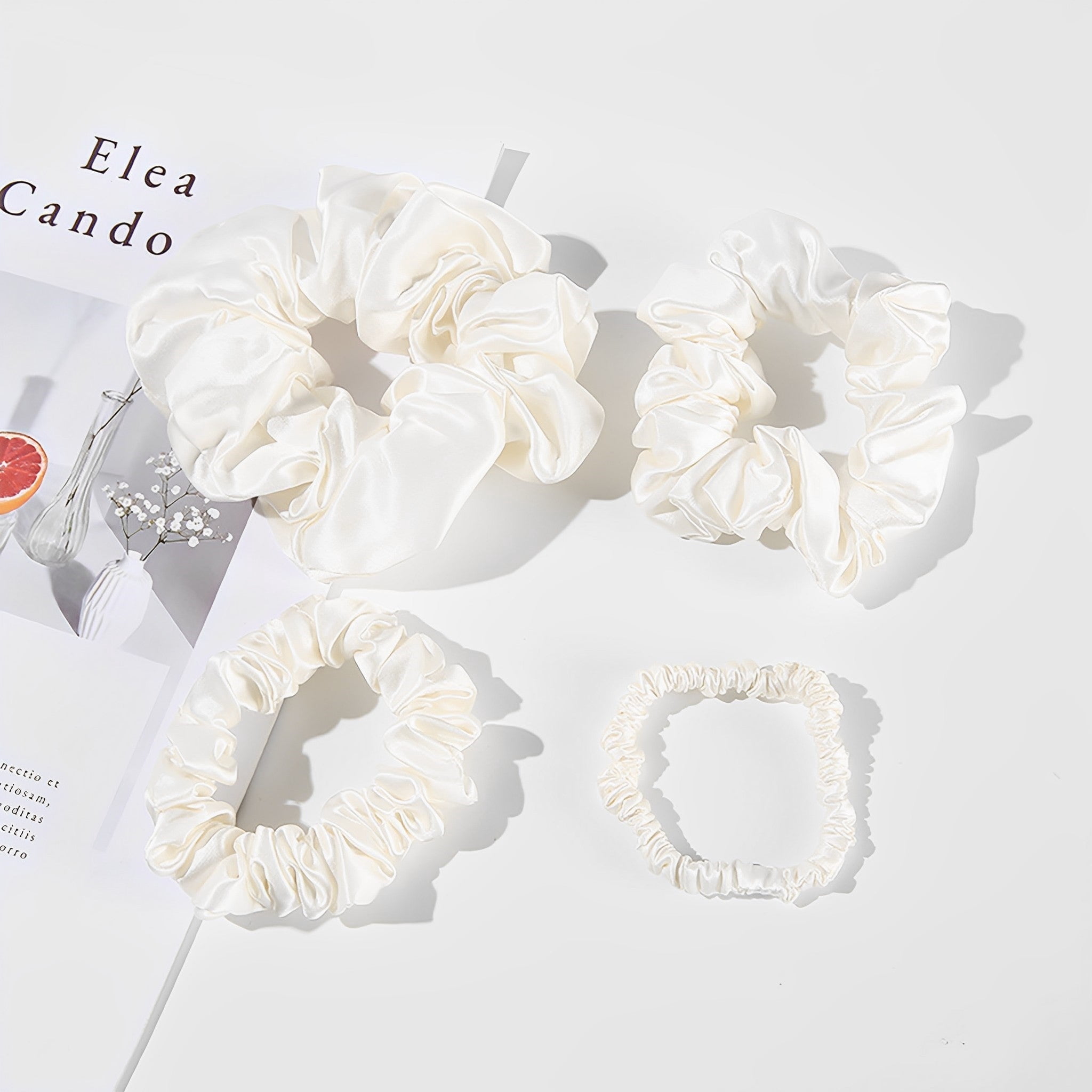 22 Momme Luxury Silk Scrunchies Set 4-Pack