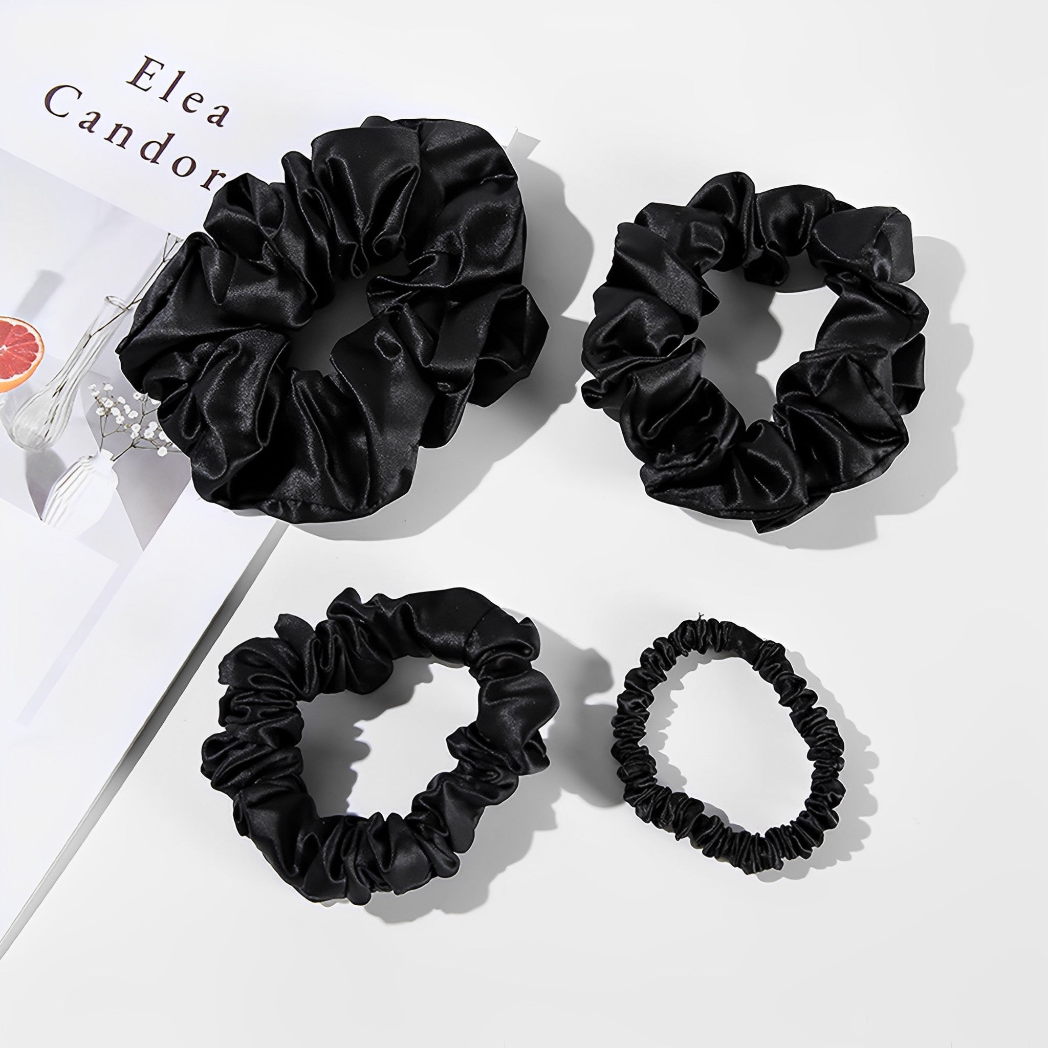 22 Momme Luxury Silk Scrunchies Set 4-Pack