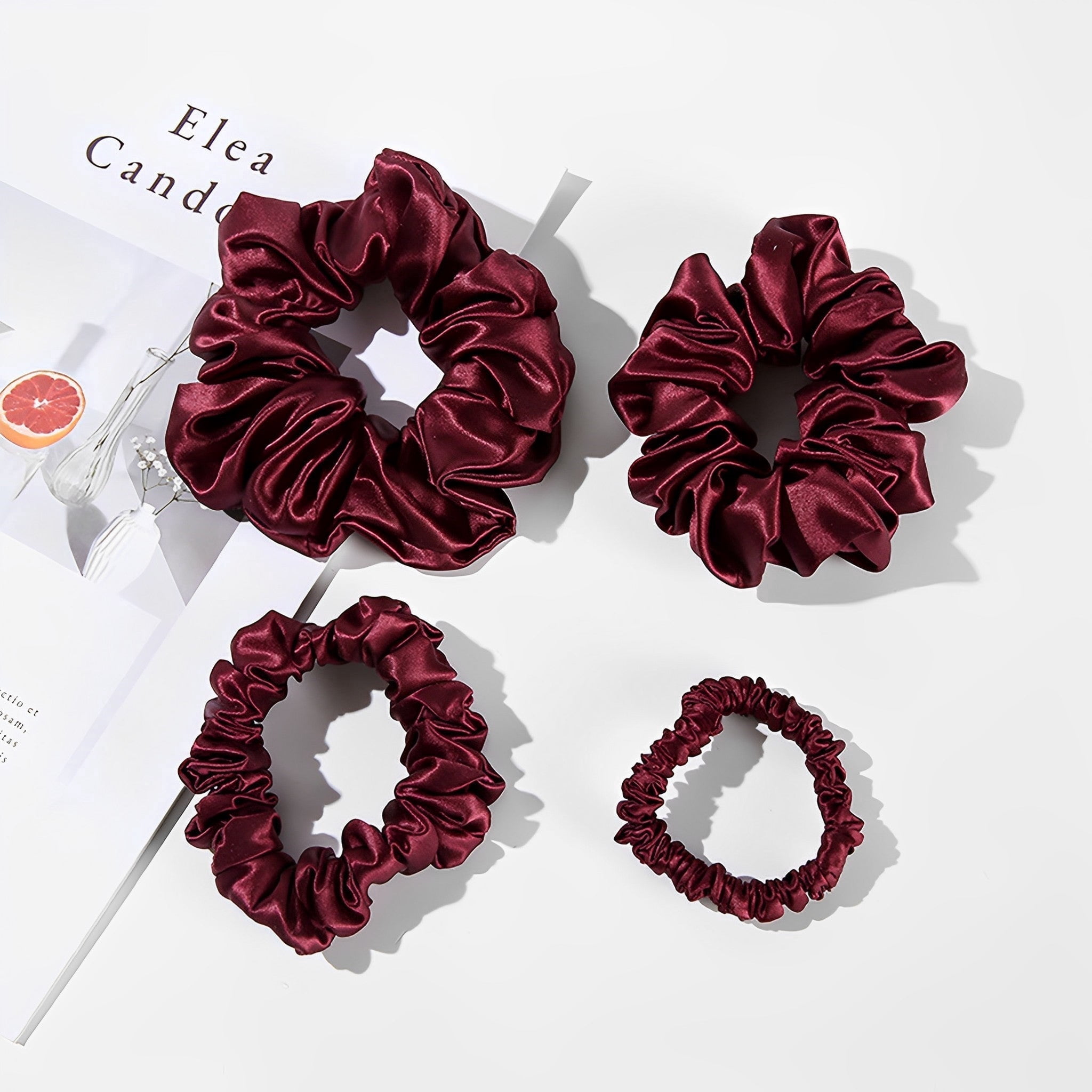 22 Momme Luxury Silk Scrunchies Set 4-Pack