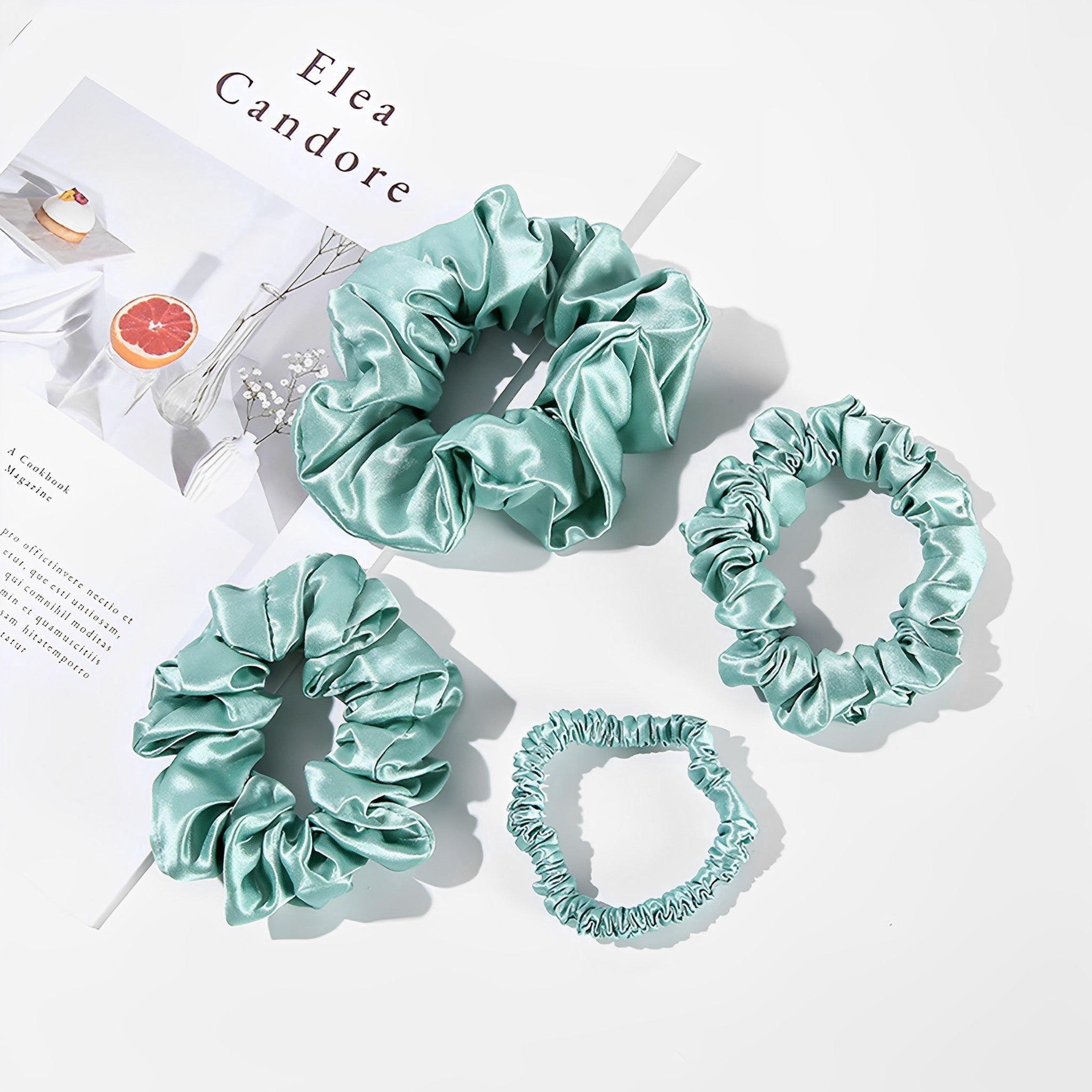 22 Momme Luxury Silk Scrunchies Set 4-Pack