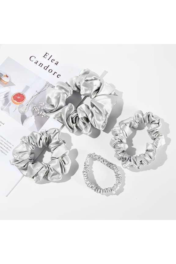22 Momme Luxury Silk Scrunchies Set 4-Pack