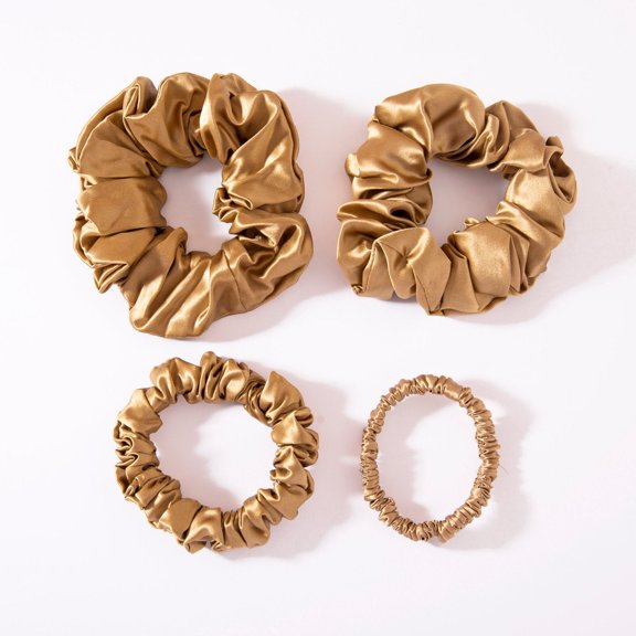 22 Momme Luxury Silk Scrunchies Set 4-Pack