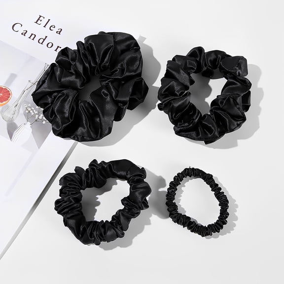 22 Momme Luxury Silk Scrunchies Set 4-Pack