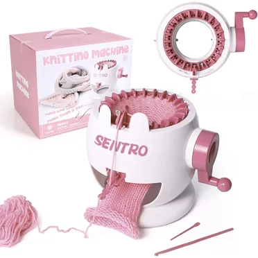 22 Needles Smart Knitting Machine, Knitting Board Rotating Double Knit Loom Machine for Adults or Kids, Knitting Round Loom Kit (22 Needles)