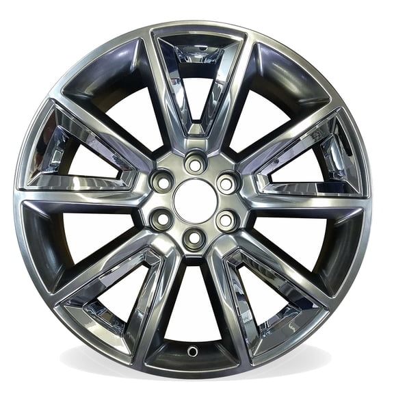 22" New Single Wheel For 2015-2020 Chevy Silverado 1500 Suburban Tahoe Hyper Silver OEM Design Replacement Rim