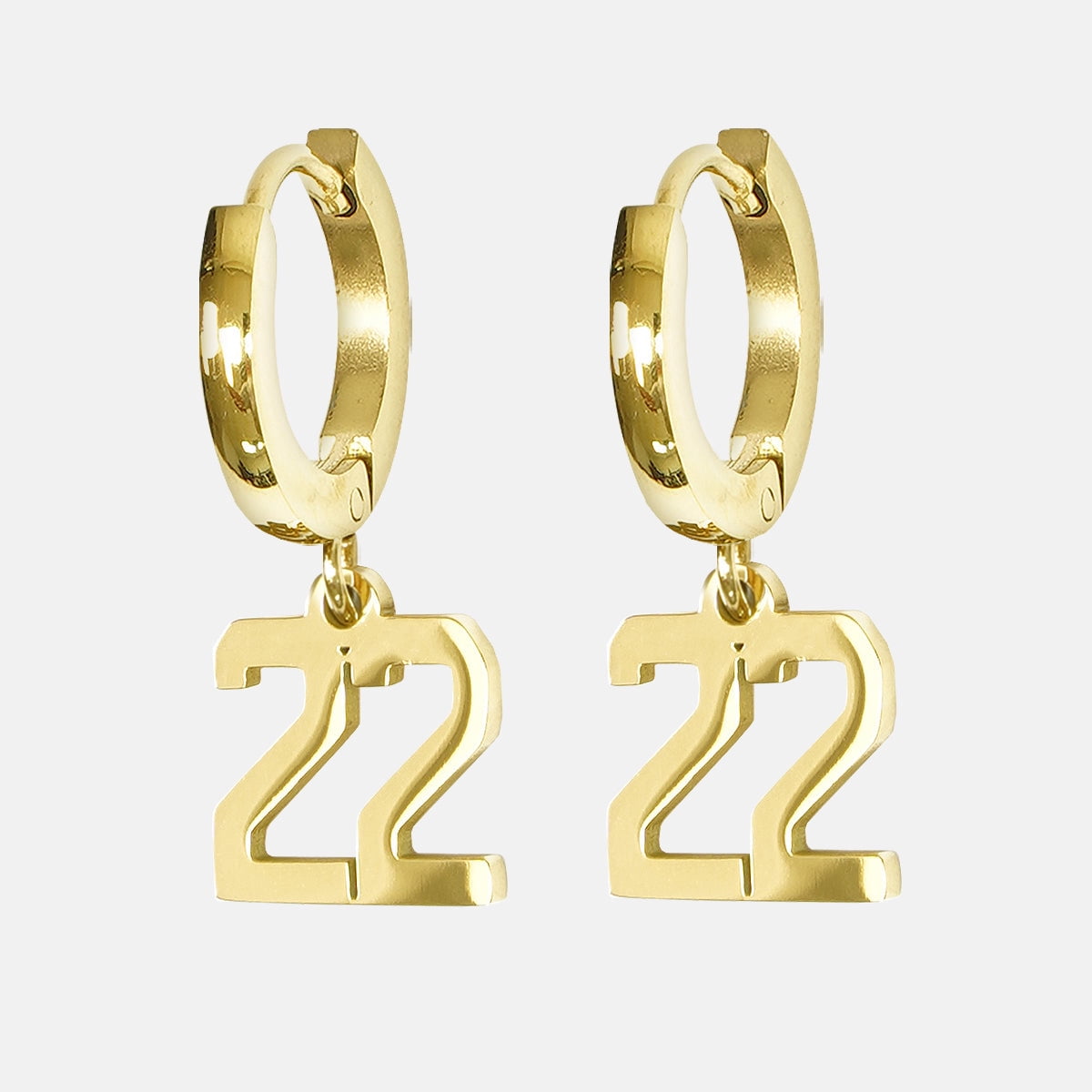 25 Number Earring - Stainless Steel - Walmart.com