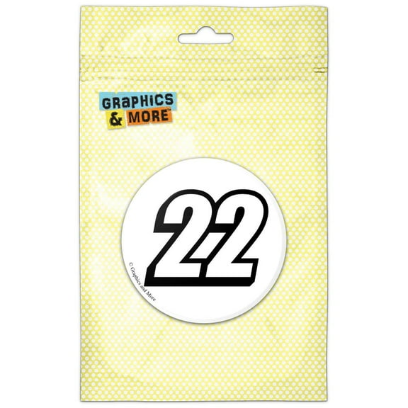 22 Number Twenty Two Refrigerator Button Magnet