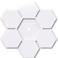 thumbnail image 1 of 22"OD x 1"ID x 7 1/2"C x 1"P Daisy Architectural Grade PVC Contemporary Ceiling Medallion, 1 of 11