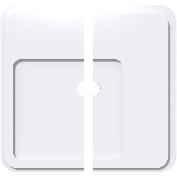 22"OD x 2"ID x 7 1/2"C x 1"P Lucan Architectural Grade PVC Contemporary Ceiling Medallion, Two Piece