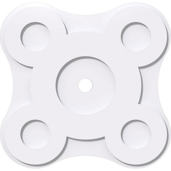 22"OD x 2"ID x 7 1/2"C x 1"P Luna Architectural Grade PVC Contemporary Ceiling Medallion