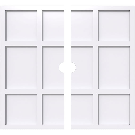 22"OD x 2"ID x 7 1/2"C x 1"P Rubik Architectural Grade PVC Contemporary Ceiling Medallion, Two Piece