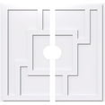 thumbnail image 1 of 22"OD x 3"ID x 7 1/2"C x 1"P Knox Architectural Grade PVC Contemporary Ceiling Medallion, Two Piece, 1 of 11