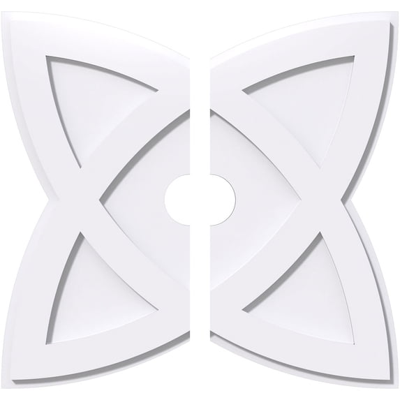 22"OD x 3"ID x 8 1/4"C x 1"P Cosmo Architectural Grade PVC Contemporary Ceiling Medallion, Two Piece