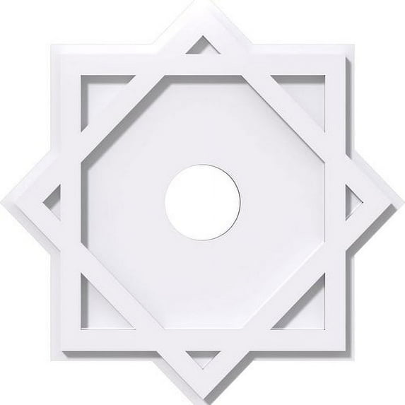 22"OD x 4"ID x 12 1/4"C x 1"P Axel Architectural Grade PVC Contemporary Ceiling Medallion