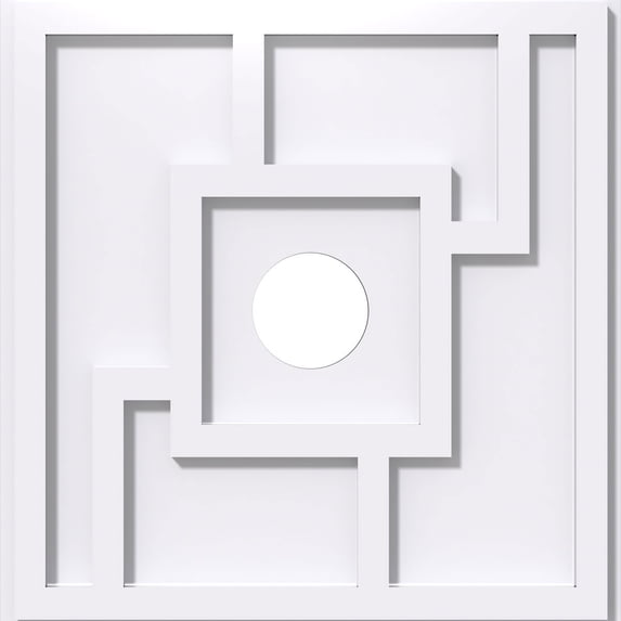 22"OD x 4"ID x 7 1/2"C x 1"P Knox Architectural Grade PVC Contemporary Ceiling Medallion