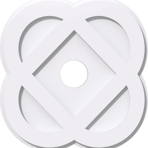 22"OD x 4"ID x 8 3/4"C x 1"P Charlotte Architectural Grade PVC Contemporary Ceiling Medallion