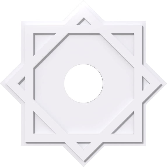 22"OD x 5"ID x 12 1/4"C x 1"P Axel Architectural Grade PVC Contemporary Ceiling Medallion