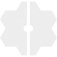 thumbnail image 1 of 22"OD x 5"ID x 7 1/2"C x 1"P Daisy Architectural Grade PVC Contemporary Ceiling Medallion, Two Piece, 1 of 2