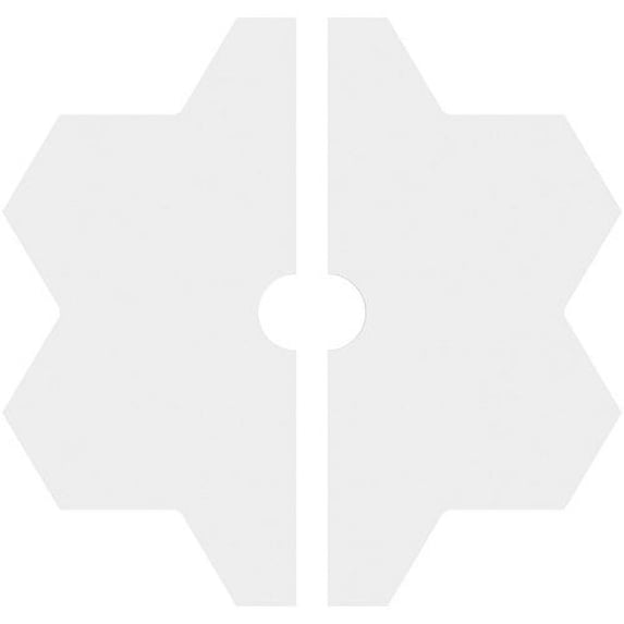 22"OD x 5"ID x 7 1/2"C x 1"P Daisy Architectural Grade PVC Contemporary Ceiling Medallion, Two Piece