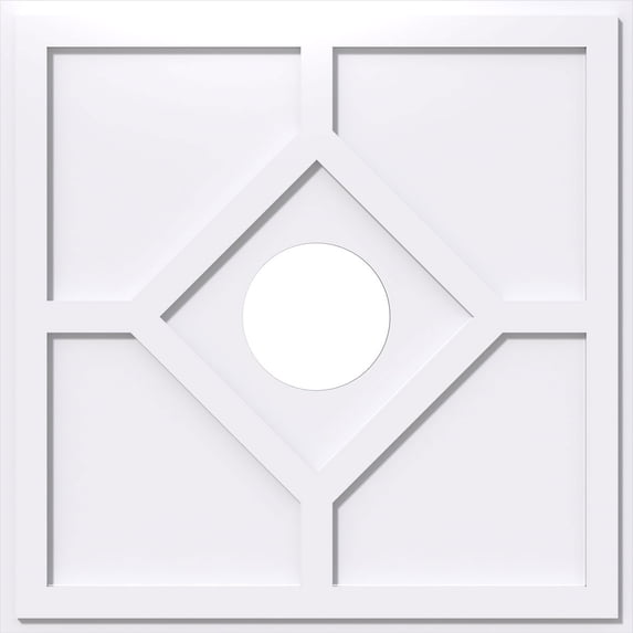 22"OD x 5"ID x 7 1/2"C x 1"P Embry Architectural Grade PVC Contemporary Ceiling Medallion