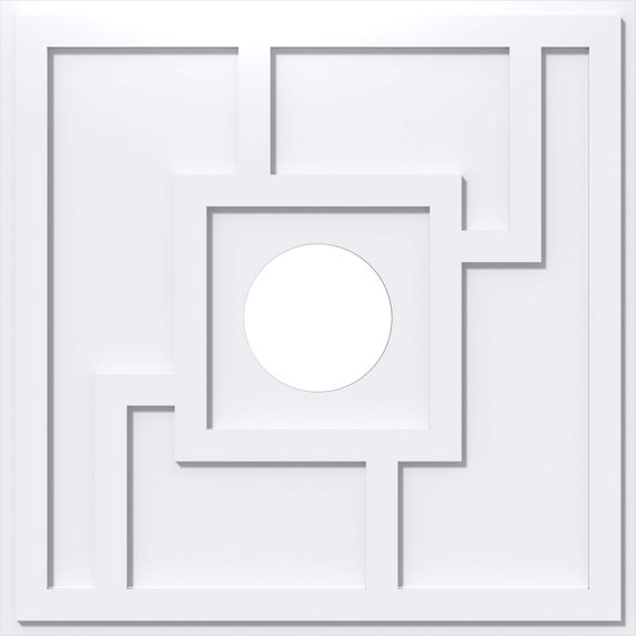 22"OD x 5"ID x 7 1/2"C x 1"P Knox Architectural Grade PVC Contemporary Ceiling Medallion