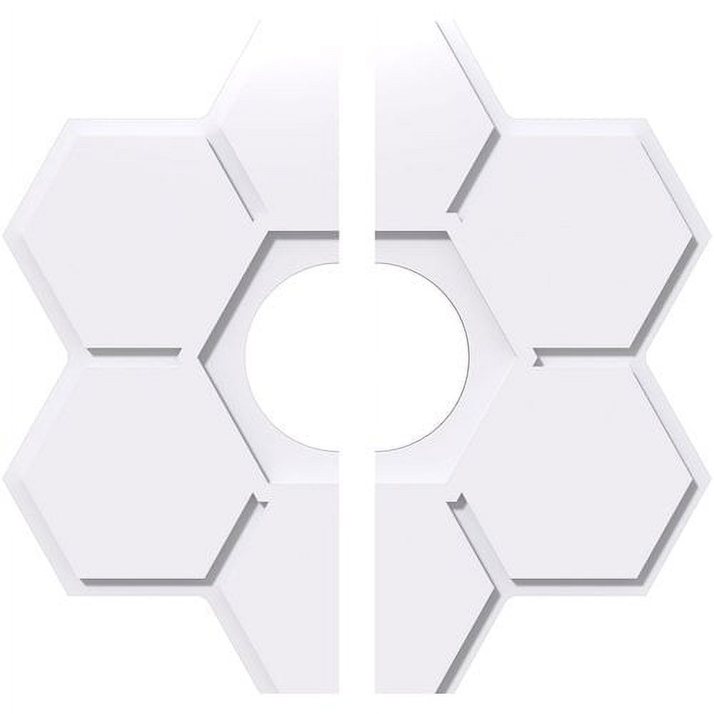 22"OD x 6"ID x 7 1/2"C x 1"P Daisy Architectural Grade PVC Contemporary Ceiling Medallion, Two Piece - image 1 of 1
