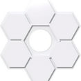thumbnail image 1 of 22"OD x 6"ID x 7 1/2"C x 1"P Daisy Architectural Grade PVC Contemporary Ceiling Medallion, 1 of 11
