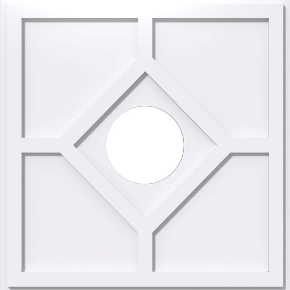 22"OD x 6"ID x 7 1/2"C x 1"P Embry Architectural Grade PVC Contemporary Ceiling Medallion