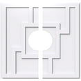 thumbnail image 1 of 22"OD x 6"ID x 7 1/2"C x 1"P Knox Architectural Grade PVC Contemporary Ceiling Medallion, Two Piece, 1 of 11