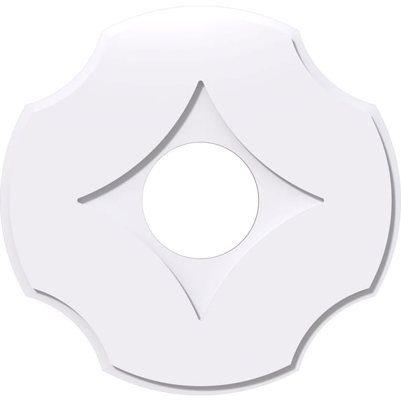 22"OD x 7"ID x 7 1/2"C x 1"P Percival Architectural Grade PVC Contemporary Ceiling Medallion