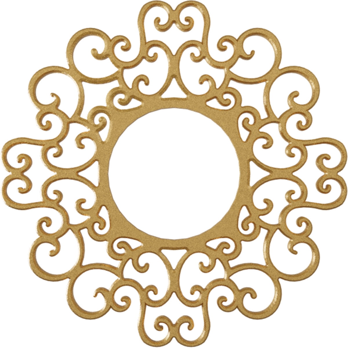 Gold 22" PVC Pierced Ceiling Medallion with Filigree Design