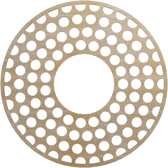 22"OD x 8"ID x 1/4"T Fink Wood Fretwork Pierced Ceiling Medallion, Birch