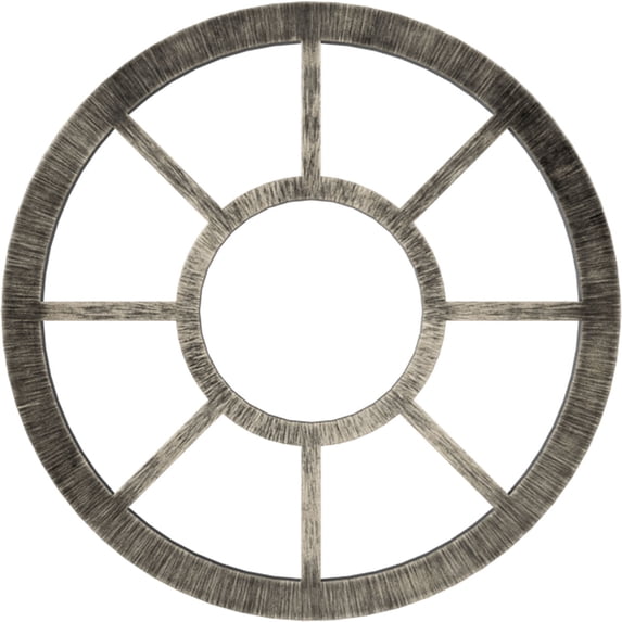 22"OD x 8"ID x 3/4"P Grace Architectural Grade PVC Pierced Ceiling Medallion, Antiqued Warm Silver