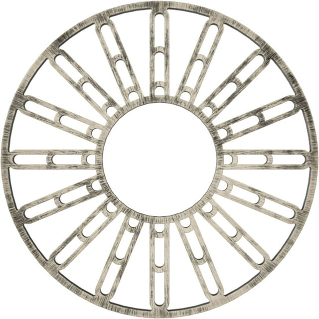 22"OD x 8"ID x 3/4"P Hale Architectural Grade PVC Pierced Ceiling Medallion, Antiqued Warm Silver
