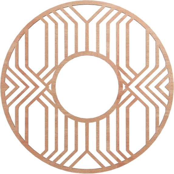 22"OD x 8"ID x 3/8"T Empire Wood Fretwork Pierced Ceiling Medallion, Cherry