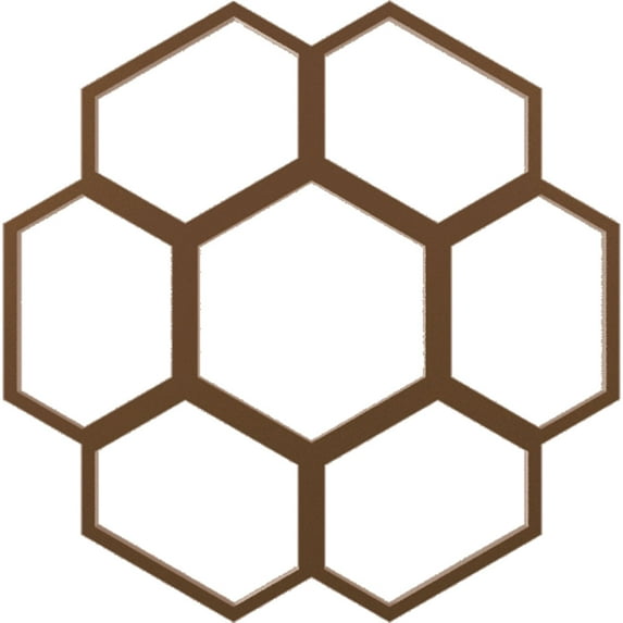 22"OD x 9 3/8"ID x 3/4"P Florin Architectural Grade PVC Pierced Ceiling Medallion, Copper