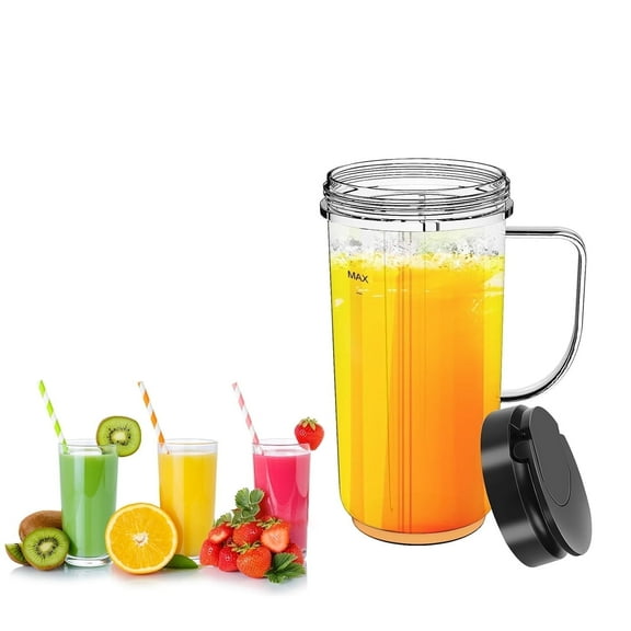 Waxgamo Magic Bullet Blender Cups, 22oz Tall Cup with Flip Top Lid, Replacement Part Cup Mug with Handle Compatible with 250w MB1001 Magic Bullet Mugs & Cups Blender   