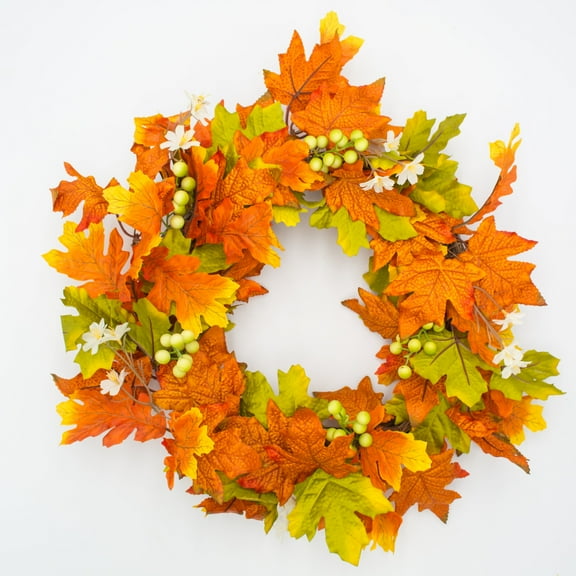 22" Oak Leaf, Tallow Berry Wreath