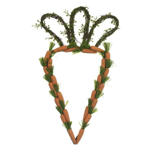 22" Orange Carrot Shape Wreath