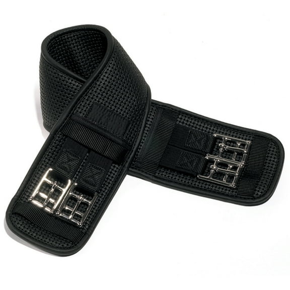 22" Ovation Airform Chafeless Dressage Girth Steel Roller Buckles Black