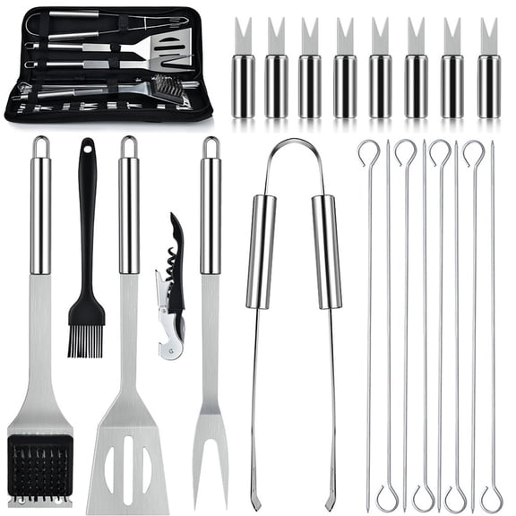 22 PCS BBQ Stainless Steel Grill Accessories Set Grill Tool Grilling Accessories