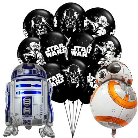 22 PCS Birthday Party Balloons Wars Star Balloons Darth Balloons Yod Balloons R2 Balloon BB Balloon