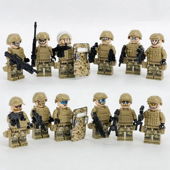 22 PCS Camouflaged Special Forces Soldiers Collectible Minifigures  Warrior Action Figure Building Blocks, Perfect Birthday Gift
