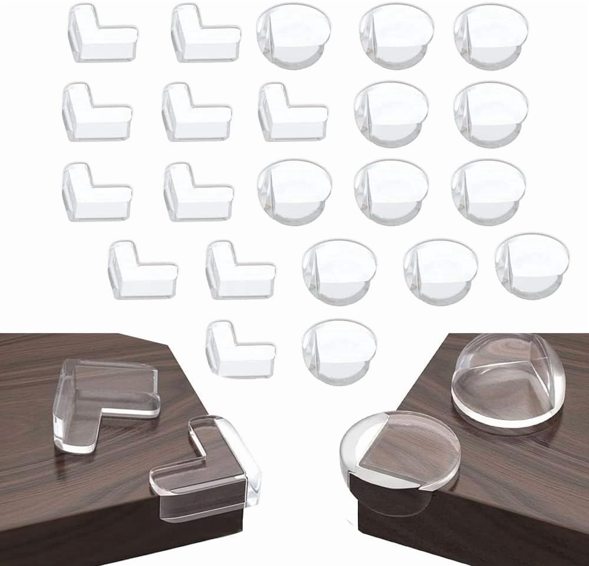 【22 PIECES】Clear Corner and Edge Protectors, Strong Adhesive, Durable and Sturdy, Soft Corner Guards to Protect Tables, Babies, Children, the Elderly, and Furniture
