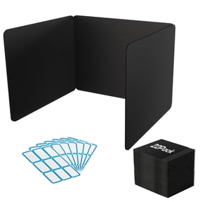 22 Pack Desk Dividers for Students, Durable Privacy Shield Folder for Students, Reusable Teacher Supplies Classroom Test Divider, Waterproof Plastic & Easy Clean, Includes Extra Labels